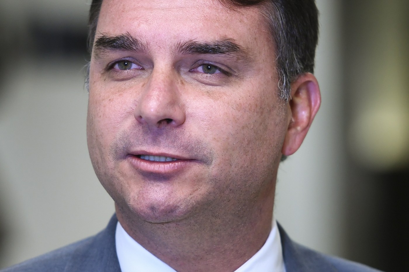 Flávio Bolsonaro (PL-RJ) em entrevista no Senado Federal