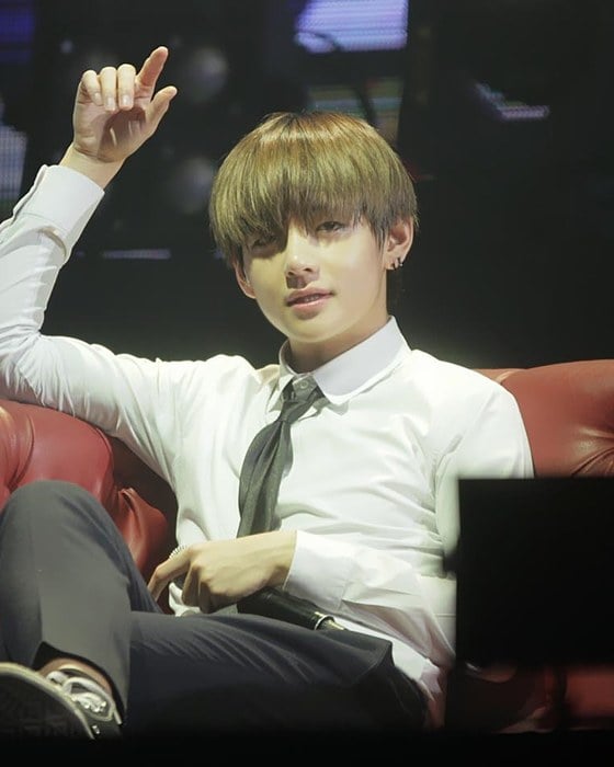V, do BTS, em evento em Taipei
